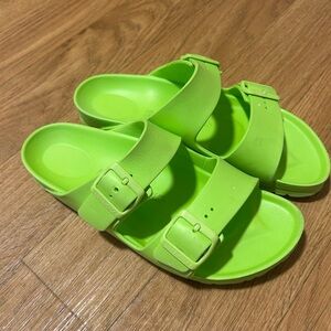 Womens Lime Green Sandals